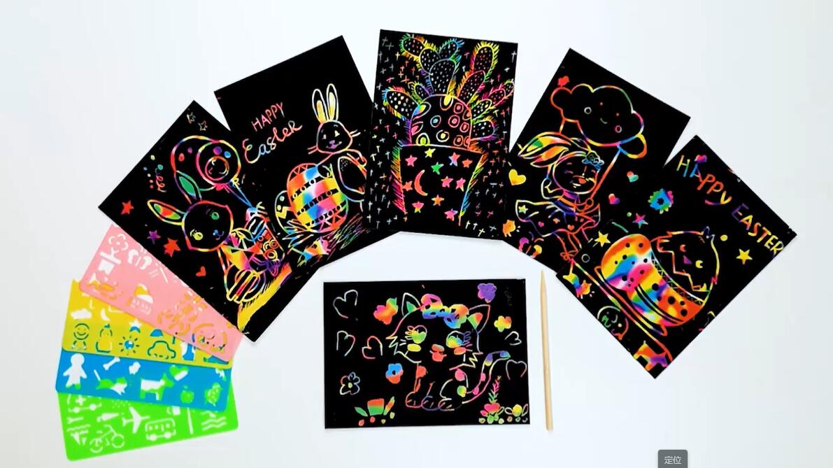 Amazon.co.jp: Pigipigi スクラッチアートペーパー 子供 プレゼント